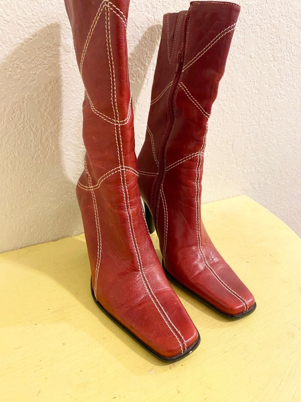 BP Sundance Leah Size 5 1/2 Women’s Red Heeled Boots made in Brazil